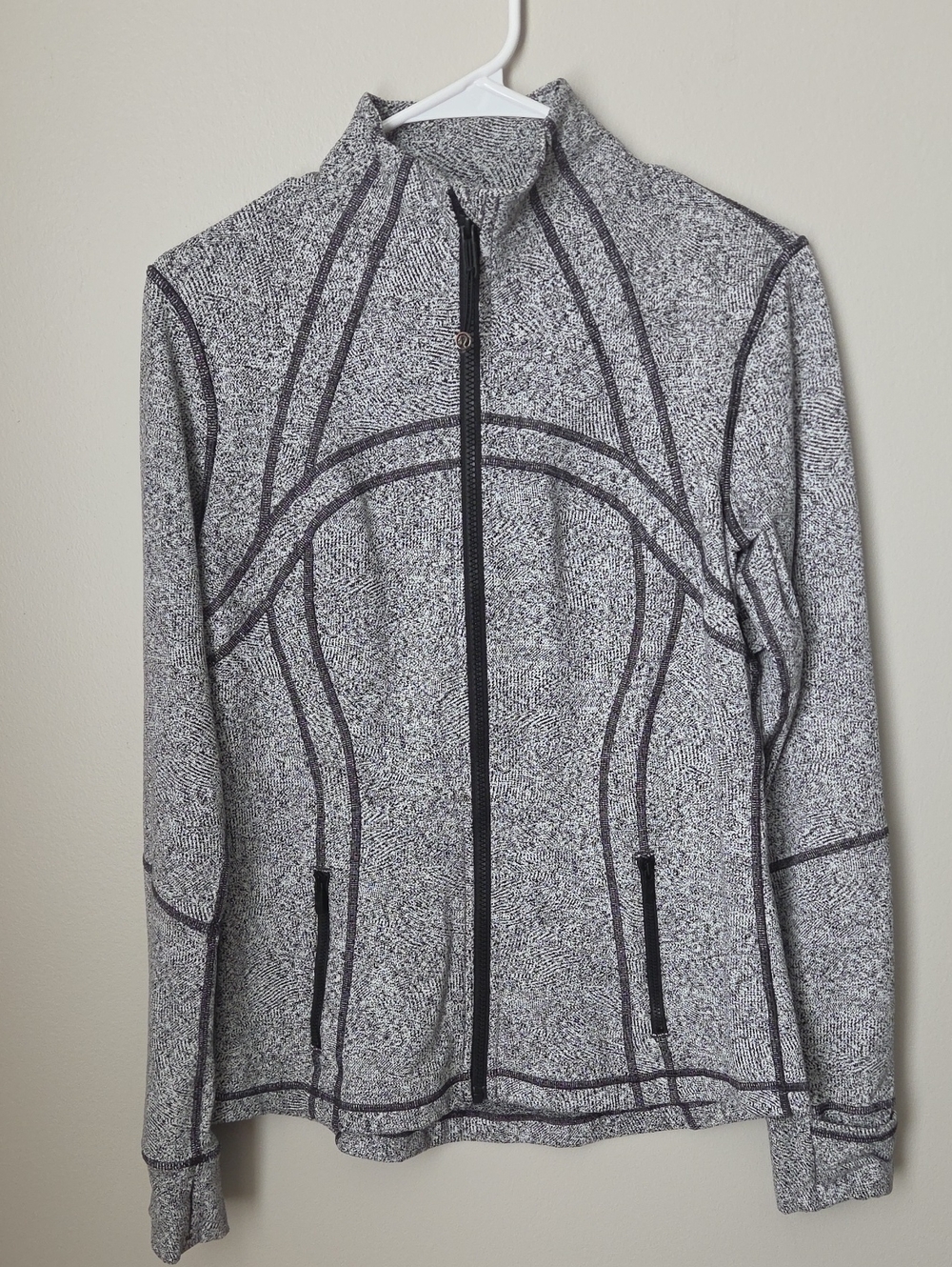 lululemon athletica Heathered Grey Full-Zip Athletic Zip Up